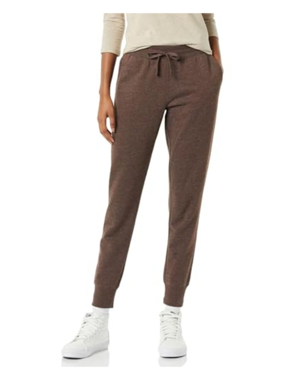 Cotton Blend Brushed Fleece Jogger Sweatpants Drawstring Pockets